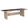 vidaXL Set da Pranzo da Giardino 9 pz con Cuscini in Polyrattan Beige