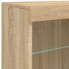 vidaXL Credenza con Luci LED Rovere Sonoma 142,5x37x67 cm