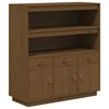 vidaXL Credenza ambra 100x40x108,5 cm in Legno Massello di Pino
