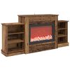 vidaXL Caminetto elettrico Legno antico 140 x 30 x 67 cm