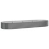 vidaXL Letto Giardino Acciaio Zincato 322x100x36cm Grigio