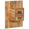 vidaXL Comodino 60x32x80 cm in Legno Massello di Acacia