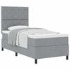 vidaXL Letto a molle con testiera Grigio chiaro 90 x 190 cm Tessuto