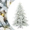 vidaXL Albero di Natale Artificiale con Rami Pieghevoli Bianco 180 cm