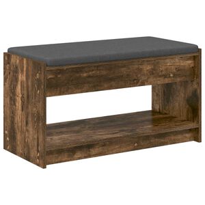 vidaXL Panca per ingresso Quercia Affumicata 83 x 38 x 45 cm