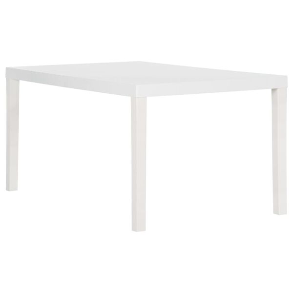 vidaXL Tavolo da Giardino 150x90x72 cm in PP Bianco