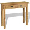 vidaXL Tavolo Consolle in Legno Massello di Teak 90x30x80 cm