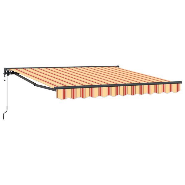 vidaXL Tenda Retrattile Giallo e Arancione 350x250 cm Tessuto