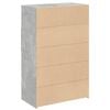 vidaXL Credenza Grigio Cemento 80x42,5x124 cm in Legno Multistrato