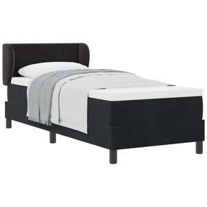 vidaXL Letto a molle con testiera Nero 80 x 200 cm Velluto