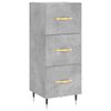 vidaXL Credenza Grigio Cemento 34,5x34x180 cm in Legno Multistrato