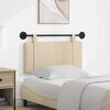 vidaXL Testata appesa Montaggio a parete Crema 100 x 55 x 5 cm Tessuto