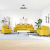 vidaXL Set di Divani 4 pz con Cuscini e Rinforzi Giallo in Velluto