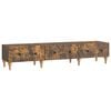 vidaXL Mobile TV Rovere Fumo 147 x 34,5 x 30 cm Legno ingegnerizzato