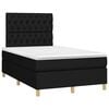 vidaXL Giroletto a Molle con Materasso Nero 120x190 cm in Tessuto