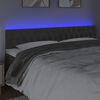 vidaXL Testiera a LED Grigio Scuro 180x7x78/88 cm in Velluto