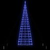 vidaXL Albero di Natale LED con 800 LED con supporto Blu 400 cm Ferro