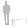 vidaXL Panca 110 cm Bianco in Legno Massello di Hevea