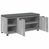 vidaXL Panca per ingresso con cuscino Grigio Sonoma 100 x 38 x 46 cm