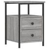 vidaXL Comodino Grigio Sonoma 34x35,5x50 cm in Legno Multistrato