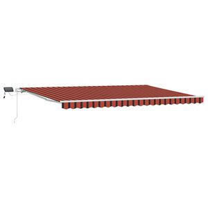 vidaXL Tenda retrattile arancione e marrone 500 &times; 300 cm