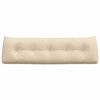 vidaXL Cuscino per Schiena Crema 160 x 24 x 50 cm Tessuto