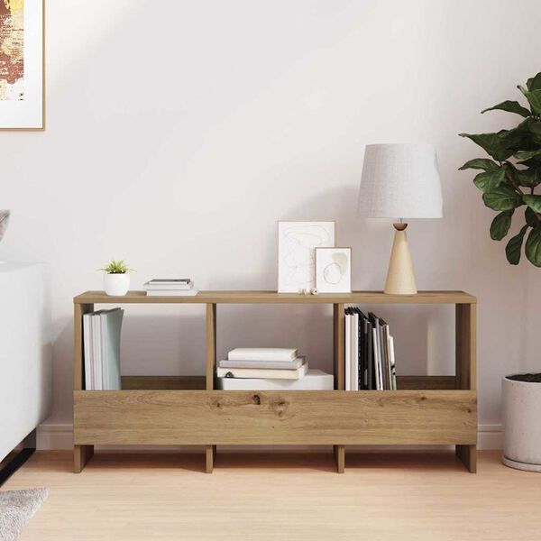 vidaXL Scaffale per riviste Rovere artigianale 102 x 30 x 45 cm