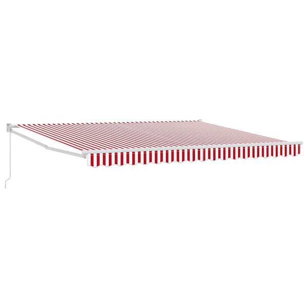 vidaXL Tenda Retrattile Rosso e Bianco 400 &times; 300 cm