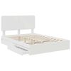 vidaXL Letto con Contenitore Bianco 140 x 200 cm Legno multistrato