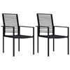 vidaXL Sedie da Giardino 2 pz in Rattan PVC Nero