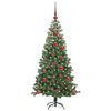 vidaXL Albero di Natale con 150 LED con supporto Verde 120 cm PVC