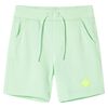Pantaloncini per Bambini con Coulisse Verde Brillante 128