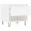 vidaXL Tavolini Salotto 2pz Bianco Lucido 50x46x50cm Legno Multistrato