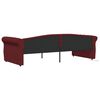 vidaXL Dormeuse con Materasso USB Rosso Vino in Tessuto 90x200 cm