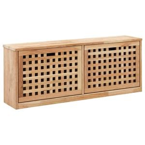 vidaXL Panca con Scarpiera 94x20x38 cm in Legno Massello di Noce