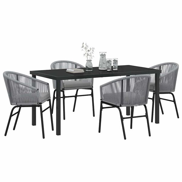 vidaXL Set da Pranzo per Giardino 5 pcs Antracite