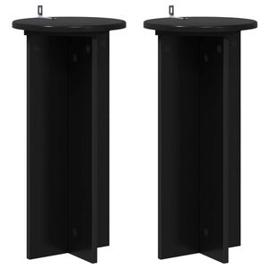 vidaXL Supporto per piante 2 pcs Nero 29,5 x 29,5 x 60 cm