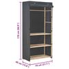vidaXL Armadio a 3 Ripiani Grigio 79x40x170 cm in Tessuto