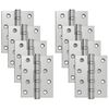vidaXL Cerniera 8 pz 100 x 78 x 13 mm Argento Acciaio