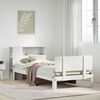 vidaXL Letto Libreria senza Materasso Bianco 90x190 cm Massello Pino