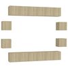 vidaXL Set di Mobili Porta TV 10 pz Rovere Sonoma in Legno Multistrato