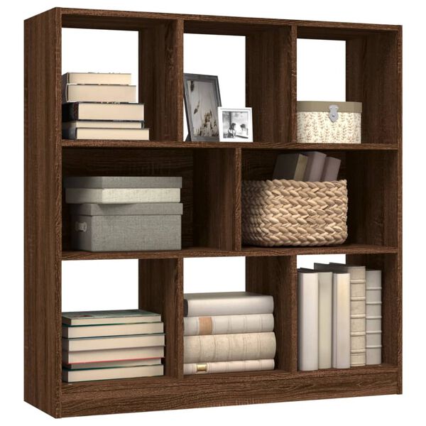 vidaXL Libreria Rovere Marrone 97,5x29,5x100 cm in Legno Multistrato