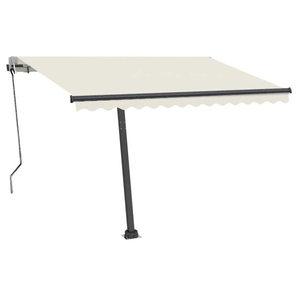vidaXL Tenda Automatica con Sensore Vento e LED 300x250 cm Crema