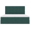 vidaXL Letto con Contenitore Verde Scuro 180 x 200 cm Velluto