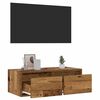 vidaXL Mobile Porta TV con Luci LED Legno Antico 75x35,5x25 cm