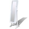 Armadietto Bianco per Gioielli con Luce a LED e Anta con Specchio
