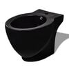 vidaXL Bid&egrave; Rotondo in Ceramica di Alta Qualit&agrave; con Piede Nero