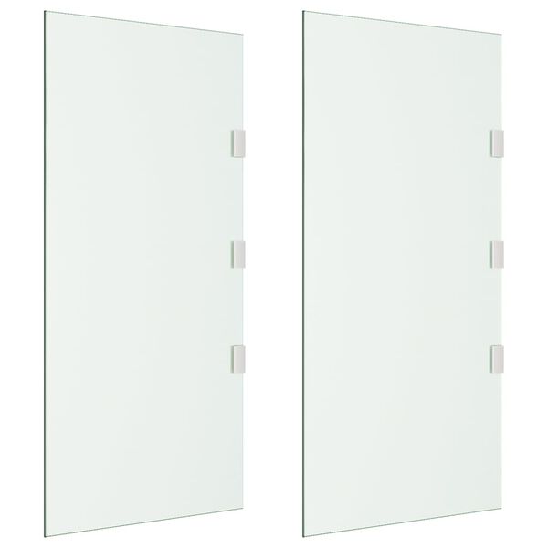 vidaXL Pannelli Laterali per Pensiline 2pz Trasparenti Vetro Temperato