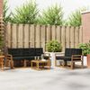 vidaXL Set di divani da esterno con cuscino 6 pcs Naturale e Nero