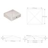 vidaXL Tappi per Pali a Piramide 6 pz in Metallo Zincato 101x101 mm